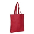 thumbnail image 1 of Wholesale Cotton Tote Bags with Bottom Gusset | TG110 - Set of 12, Red, 1 of 3