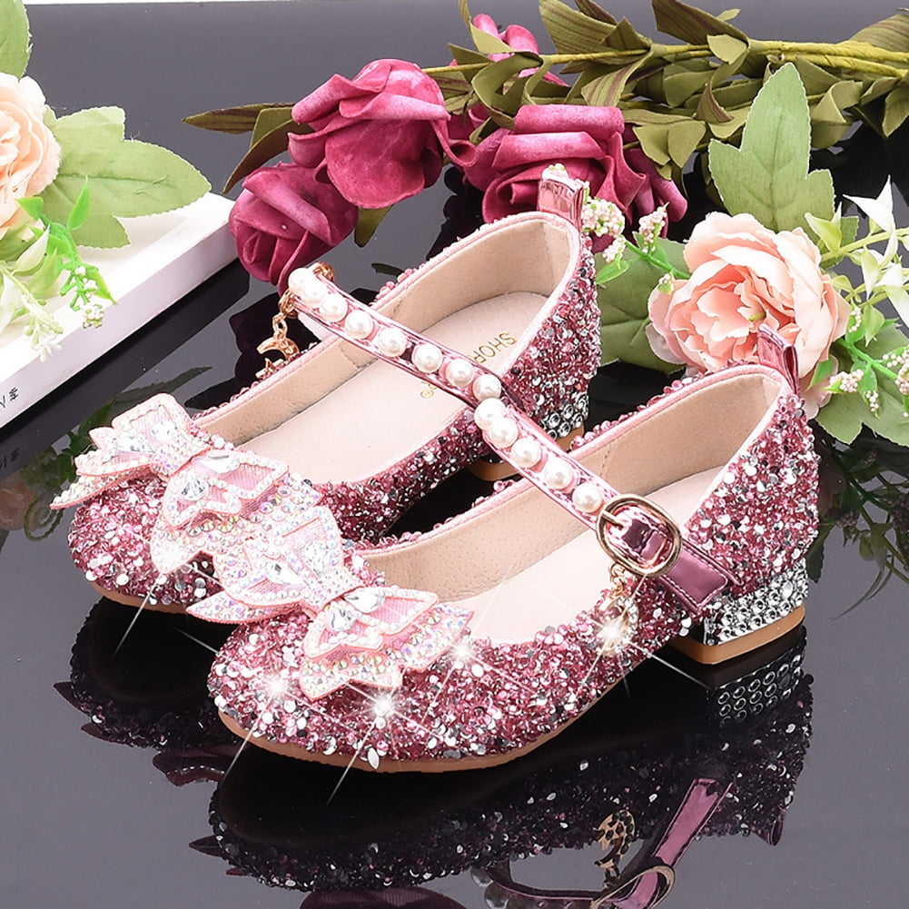 Uccdo Kids Girls Princess Sequins Shoes Toddler Dress Up Party Sandals