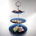 thumbnail image 3 of Con asa de 3 niveles, plástico 3, soporte para pasteles, soporte para servir, fruta, soporte para postres y magdalenas, soporte para pasteles para decoración de bodas y fiestas, como plato de frutas, 3 of 7