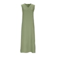 thumbnail image 3 of Misright Dresses for Women Cotton Linen Maxi Dress Casual Sleeveless Long Sundress Vacation Outfits, 3 of 8