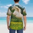 thumbnail image 3 of Lsque Horse Rearing Up In The Field pattern Hawaiian Shirt for Men, Unisex Summer Beach Casual Short Sleeve Button Down Shirts-Small, 3 of 9