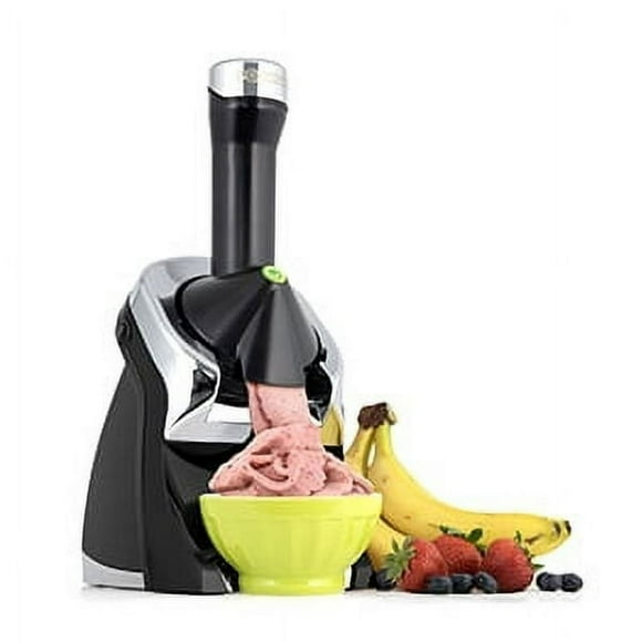 Yonanas Deluxe Vegan Non-Dairy Frozen Fruit Soft Serve Dessert Maker with 75 Recipe Book, in Black (IC0988BK22)