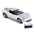 thumbnail image 1 of Diecast Car w/LED Display Case - 2007 Chevy Corvette Z06 Hard Top, Silver - Welly 22504WSV - 1/24 scale Diecast Model Toy Car, 1 of 3