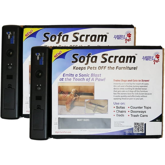 High Tech Pet Sofa Scram Sonic Deterrent, Repellent for Dogs and Cats (2 Pack)