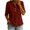 Wine, variant on JIAYUE Women's T Shirt Classic Knit Casual Solid Color Three Quarter Length Sleeve Tunic Shirts Comfort Crew Neck Button Down Tees Loose Female Versatile Everyday Loose Fit Tops