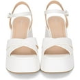 thumbnail image 4 of Chariot & Co Daystar Women's Open Toe Ankle Strap Wedge Heels Platform Sandals, White, Size 11, 4 of 5