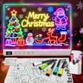 thumbnail image 2 of Lumiboard Led Drawing Board with 13 Light Effects, 13.7"x10" Rechargeable Glow Doodle LED Note Board with Colors, Neon Light Up Drawing Tablet Gifts, 2 of 9