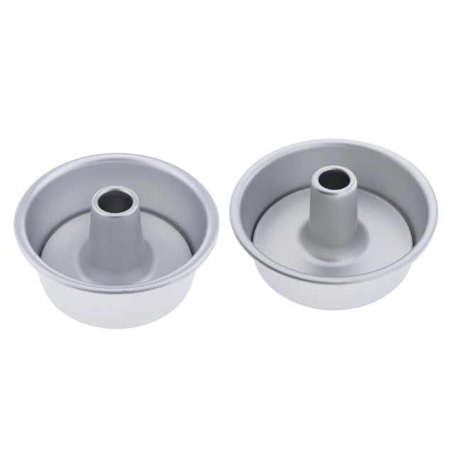 GUOOL 2 Sets Alloy Chiffon Cake Round Hollow Angel Food Cake Pan Baking