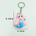 thumbnail image 6 of rygai Mermaid Keychain Cartoon Colorful Multipurpose Three-dimensional Reusable Decorative Gift Cute Princess Doll Key Ring Backpack Pendant for Handbag,Orange, 6 of 8