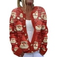 thumbnail image 3 of DDAPJ pyju Women Ugly Christmas Cardigan Sweater Long Sleeve Button Down Cozy V Neck Sweater Soft Knitwear on Sale Multicolor M, 3 of 4