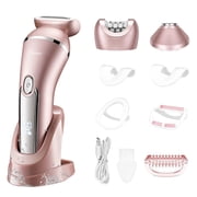 Hatteker 3-in-1 Electric Shaver for Face, Chin, Arms, Legs, and Underarms Portable Pain-Free Cordless Bikini Electric Shaver IPX7