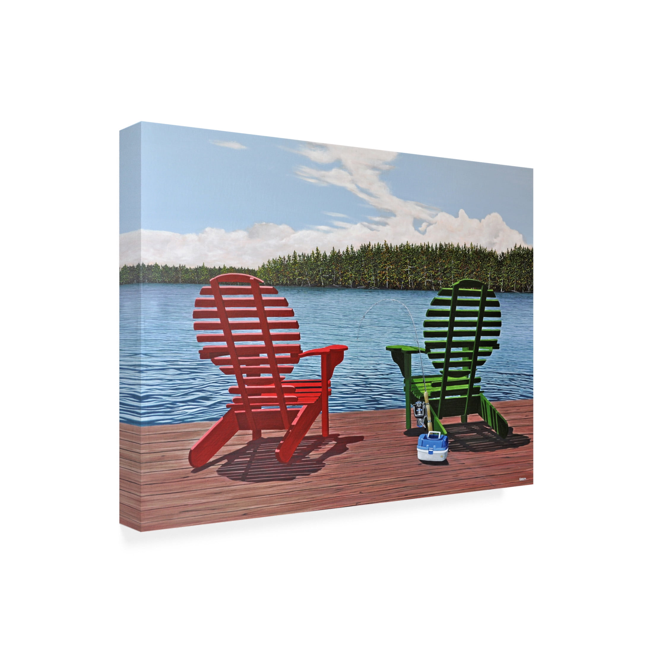 Canvas Wall Art - Kenneth M Kirsch 'Dockside' Wall Art for Living Room, Bedroom, or Office Décor by Trademark Fine Art - 19 x 14 Inches