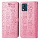 thumbnail image 1 of Funda Cartera FOXDOCK para MOTO E13 , Flip PU con Relieve de Gatos y Perros, Tarjetero y Soporte, 1 of 6