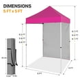 thumbnail image 2 of COOS BAY 5 Ft. W x 5 Ft. D Steel Outdoor Portable Canopy Tent with Sidewall, 2 of 8