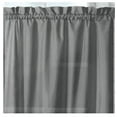 thumbnail image 2 of Ellis Stacey Solid Color Window 1.5" Rod Pocket High Quality Fabric Tailored Tier Pair 56"x36" Grey, 2 of 2