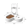 thumbnail image 2 of acdanc 2 in 1 Automatic Pet Water Fountain Food Dispenser, Anti Spill Waterer and Dry Food Feeder Cat / Dog Bowl, Pet Bowl Water,White, 2 of 7