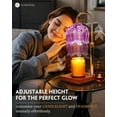 thumbnail image 3 of Funistree Purple Candle Warmer Lamp with Timer,Height-Adjustable Electric Flower Top Down Melter for Jar Candles and Scented Wax, Lotus Wax Warmer Light in Amber, Gift for Women, 3 of 7