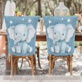 thumbnail image 5 of Decorative Chair Back Cover One Size x2 Chair Cover Dining Chair Slipcovers Chair Back Decoration Festival Chair Decoration Cute Little Blue Elephant, 5 of 6