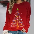 thumbnail image 4 of Purcolt Women's Christmas Sweatshirt Casual Crew Neck Loose Fit Long Sleeve Pullover Tops Ladies Fall Fashion Comfort Sweaters Outfits, 4 of 7