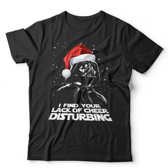 Christmas Darth Vader Sci Fi Festive Holiday Movie Parody Funny Unisex T-Shirt, up to size 5XL