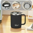 thumbnail image 7 of Insulated Coffee Mug with Handle & Lid - 17oz Stainless Steel Travel Tumbler, Double Wall Vacuum (Black) by PALIFEUR, 7 of 7