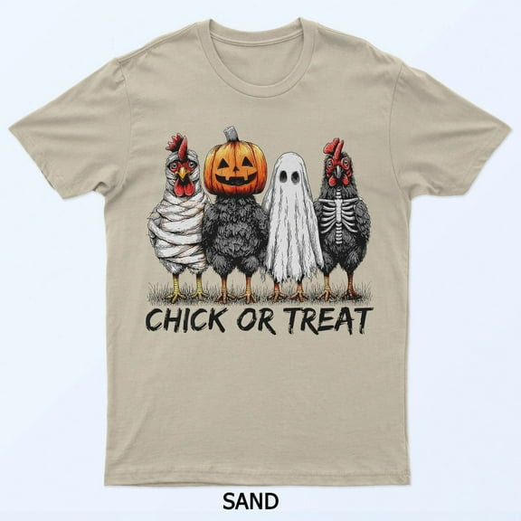 Chick Or Treat Halloween Pumpkin Ghost Spooky Funny Chicken T-Shirt