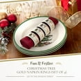 thumbnail image 2 of Spode Christmas Tree Gold 2.75" Napkin Ring (Set of 4) - Elegant 22K Gold Accented Holiday Napkin Rings, Fine Porcelain Christmas Table Setting Décor - Ideal for Holiday Dinnerware & Festive Gifting, 2 of 7