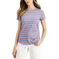 thumbnail image 4 of Style & Co Petite Stars Stripes Burnout T-Shirt Starry Blue Stripe PS, 4 of 4