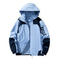 thumbnail image 5 of GEWSEY Womens Waterproof Rain Jacket Lightweight Active Outdoor Raincoat with Removable Hood (Sky Blue, 3XL), 5 of 5