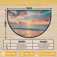 thumbnail image 3 of CURLYOOT Ocean Beach Sunrise Sunset Half Round Door Mat, Indoor Outdoor Entrance Rug, Semi Circular Area Rug, Non Slip Washable Absorbent Doormat, Laundry Room Rug 24'' x 36'', 3 of 7