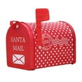 thumbnail image 2 of Buzones de hierro de pequeña capacidad, buzón de montaje en pared Red Santa Mail white Polka Dot Lunares Zulema Christmas Mailbox Postbox, 2 of 5