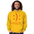 thumbnail image 5 of You Decide Happy Sad Emoticon Cute Hoodie Sweatshirt Women Men Brisco Brands 2X, 5 of 6