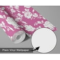 thumbnail image 5 of S4Sassy Self Adhesive Wallpaper, Vintage Rose Wallpaper, Magenta Removable Diy Vinyl Wall Covering, Plain Peel And Stick Contact Paper For Entryway Accent Wall, Easy Home Decor Solution (25"X120"), 5 of 8