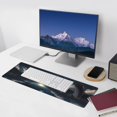 thumbnail image 5 of Ocean Moon Mouse Pad Gaming Large Cloud Mousepad Non-Slip Rubber Base Desk Mat with Stitched Edges Waterproof Desktop Protector Decor Desk Pad for Work Game Office (31.5x11.8 in), 5 of 6