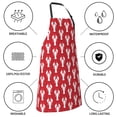 thumbnail image 5 of Pofeuu Cartoon Lobster Print Waterproof Apron with Pockets Adjustable Cooking Aprons Kitchen Bib for Baking Household Cleaning, 5 of 8