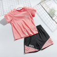 thumbnail image 1 of Hot Sale Brand Boys Clothing Children Summer Boys Clothes Cartoon Kids Boy Clothing Set T-shit+Pants Cotton qym unisex, 1 of 2