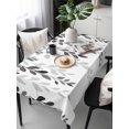 thumbnail image 6 of Grey Ombre Botanical Table Cloth, Watercolor Gray Pastoral Leaf Waterproof Tablecloth for Rectangle Tables, Reusable Washable Fabric Table Cover for Restaurant Kitchen Dining Tables 60"x120", 6 of 6