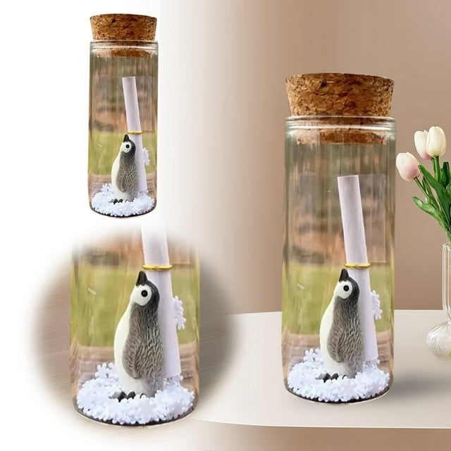 Penguin Bottle Message: A On Home – The For Penguin Lovers And Trend ! Stationery Paper And Envelopes Set for Men Craft Table with Storage Folding Craft Table Easter Crafts for Adults Stationery Cards