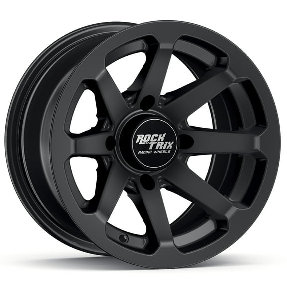 RockTrix RT102 12in ATV Wheel 4x110 Rim, 12x7, 2+5 Offset, For ATV UTV with SRA Solid Rear Axle, Compatible with Bombardier Honda Kawasaki Yamaha Suzuki 4/110