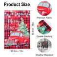 thumbnail image 5 of DIYMAG Merry Christmas Flag Plus Flag Stand Pole Set, 12x18 Inch Double Sided Small Burlap Holiday Red Yard Decoration Merry Christmas Flag with Flag Stand, 5 of 7