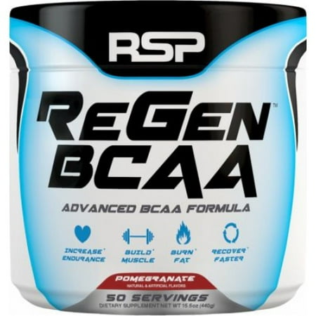 rsp nutrition: regen bcaa (50 servings) - pomegranate