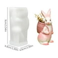 thumbnail image 3 of Pisexur Batería de cocina Moldes de Pascua. Molde para hornear con forma de conejo de Pascua. Molde para yeso con forma de conejo de Pascua. Velas de cera de soja. para la cocina del hogar, 3 of 4