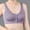 Purple, variant on DondPO Bras for Women Ladies Front Buckle Gathered Large Size Lace Back No Bra Everyday Bras No Wire Bras for Women Black L