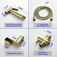 thumbnail image 4 of Boyel Living Single-Handle Bidet Faucet with Sprayer Holder,Bathroom Handheld Bidet Sprayer Stainless Steel and Flexible Bidet Hose in Brushed Gold, 4 of 9