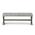 thumbnail image 3 of Salinger 48 inch Wide Contemporary Rectangle Ottoman Bench in Distressed Grey Taupe Vegan Leather, 3 of 6