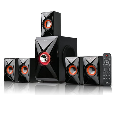 beFree Sound BFS-420 5.1 Channel Surround Sound Bluetooth Speaker System- (Best Mid Range Surround Sound System)