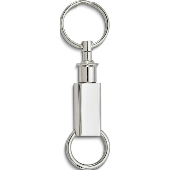 Fashion Nickel-Plated Rectangular Double Valet Key Ring (4 X 1) Made In China gl8614