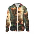 thumbnail image 1 of Fotbe Cute Kitten Water Lilies Chaqueta con Protección Solar UPF 50+ para Hombre y Mujer, Camisa con Capucha y Bolsillos-Small, 1 of 7