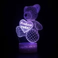 thumbnail image 1 of Luz LED LED nocturna con forma de corazón y osos que cambian de color para niños, 1 of 1