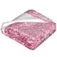 thumbnail image 2 of Cauagu Pink Glitter Pattern Flannel Bed Blankets,Fleece Blanket Comfortable Air Conditioning Blanket for Sofa Bed Travel Couch & Living Room -50"x40", 2 of 8